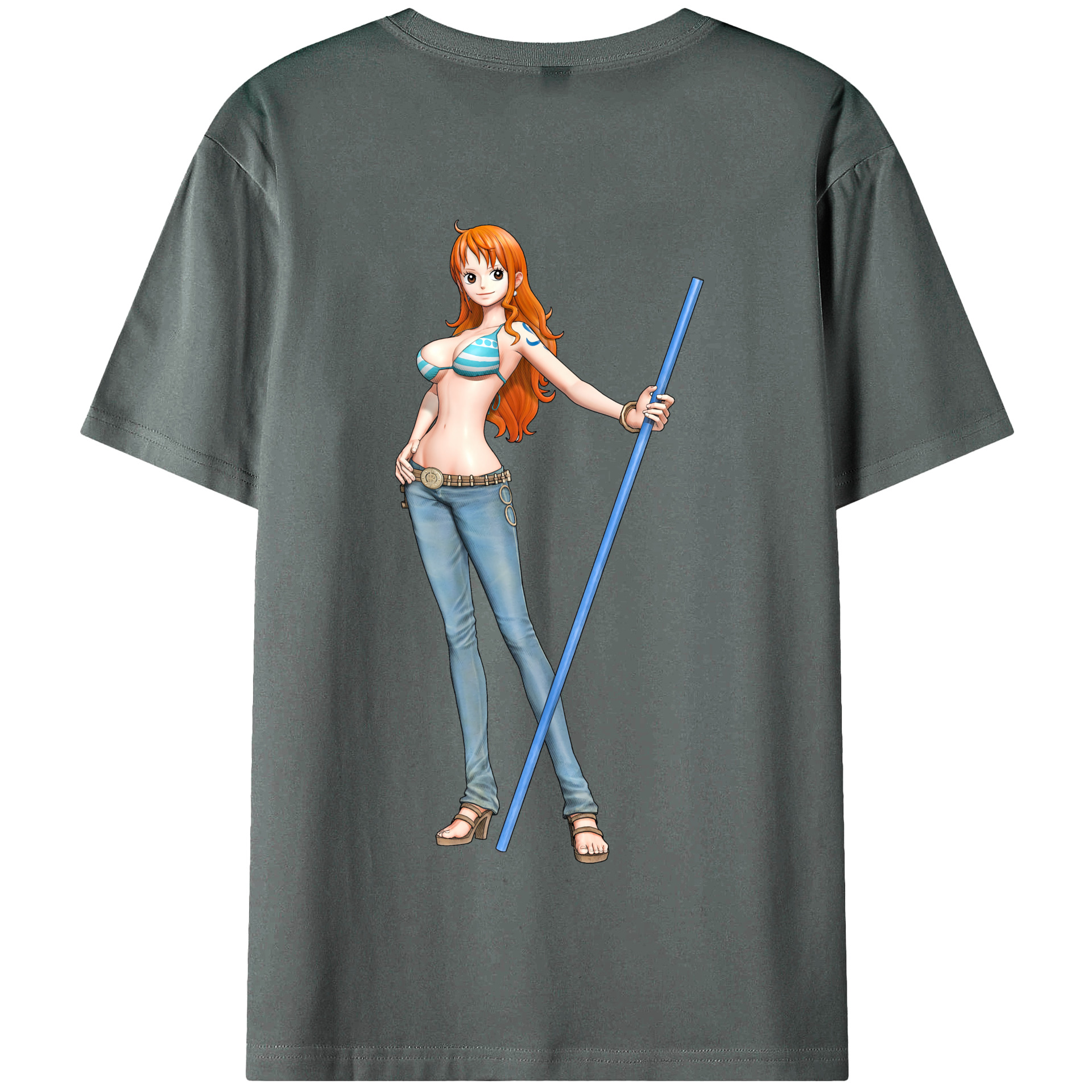 ワンピース ナミ ONE PIECE Nami 綿100％半袖Tシャツ（背面プリント）